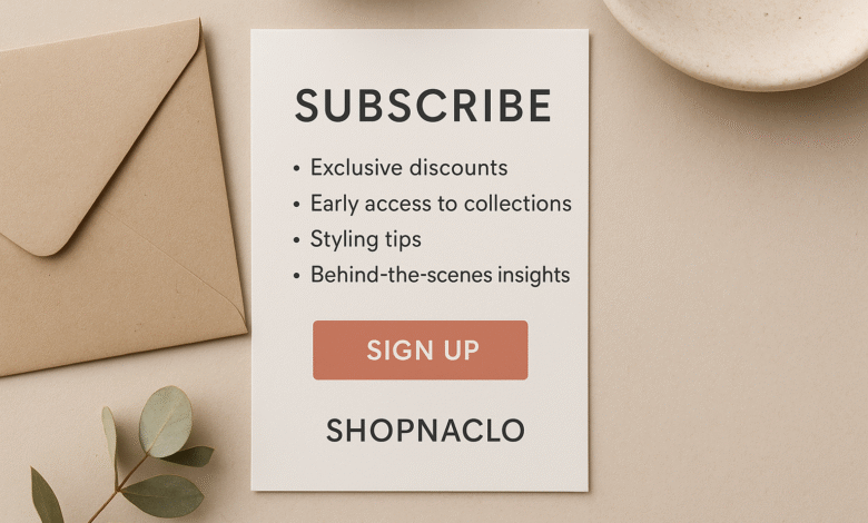 Newsletter from Shopnaclo